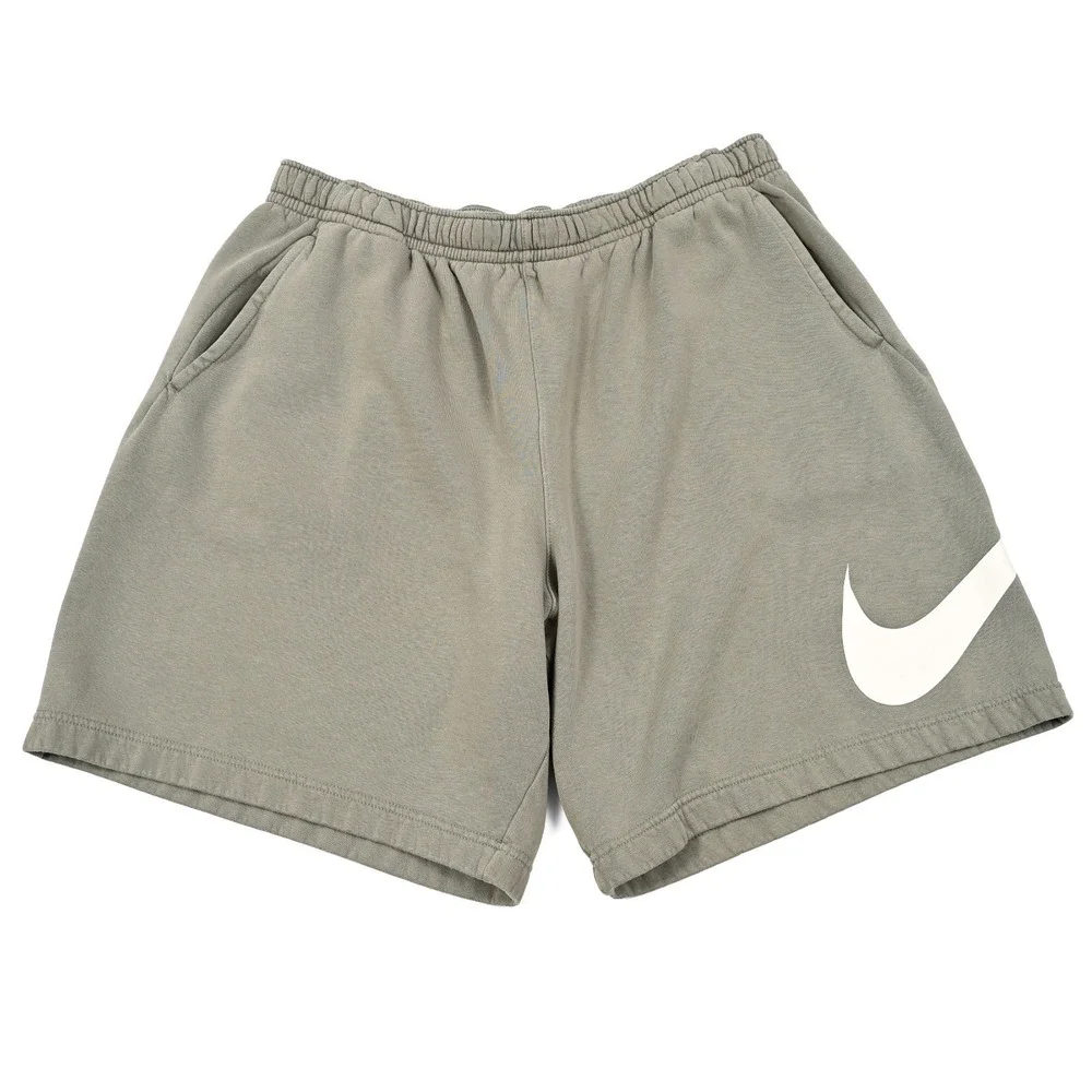Nike Club Fleece Big Swoosh Logo‎ Men's Shorts 2XL Light Olive Gray BV2721-320
